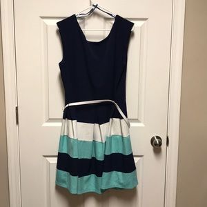 Fit and Flare Dress with Belt